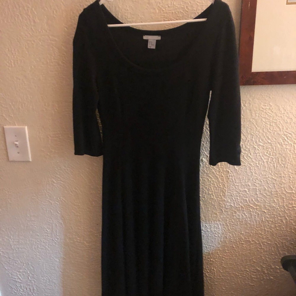 H&M Scoop Neck Hourglass Dress Black